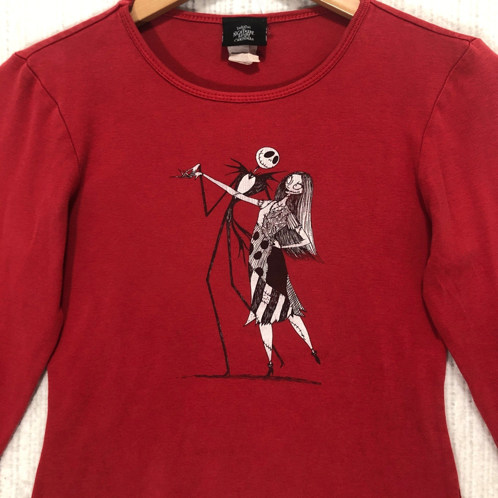 The Nightmare Before Christmas Jack and Sally Red Long Sleeve Shirt