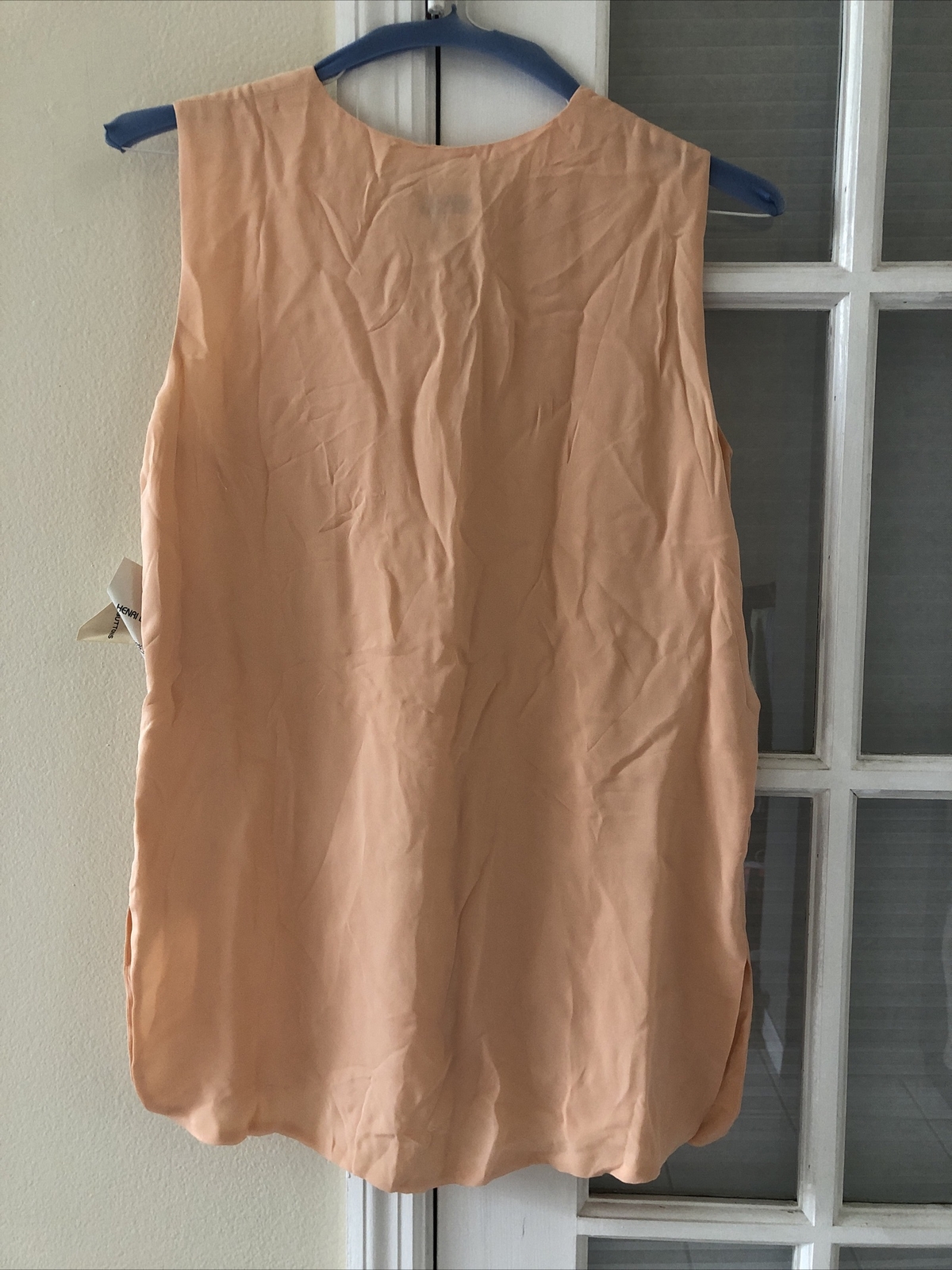 VTG Henry Bendel Silk Tunic Soft Peach Blouse Button Down Flowing Size 6 NWT