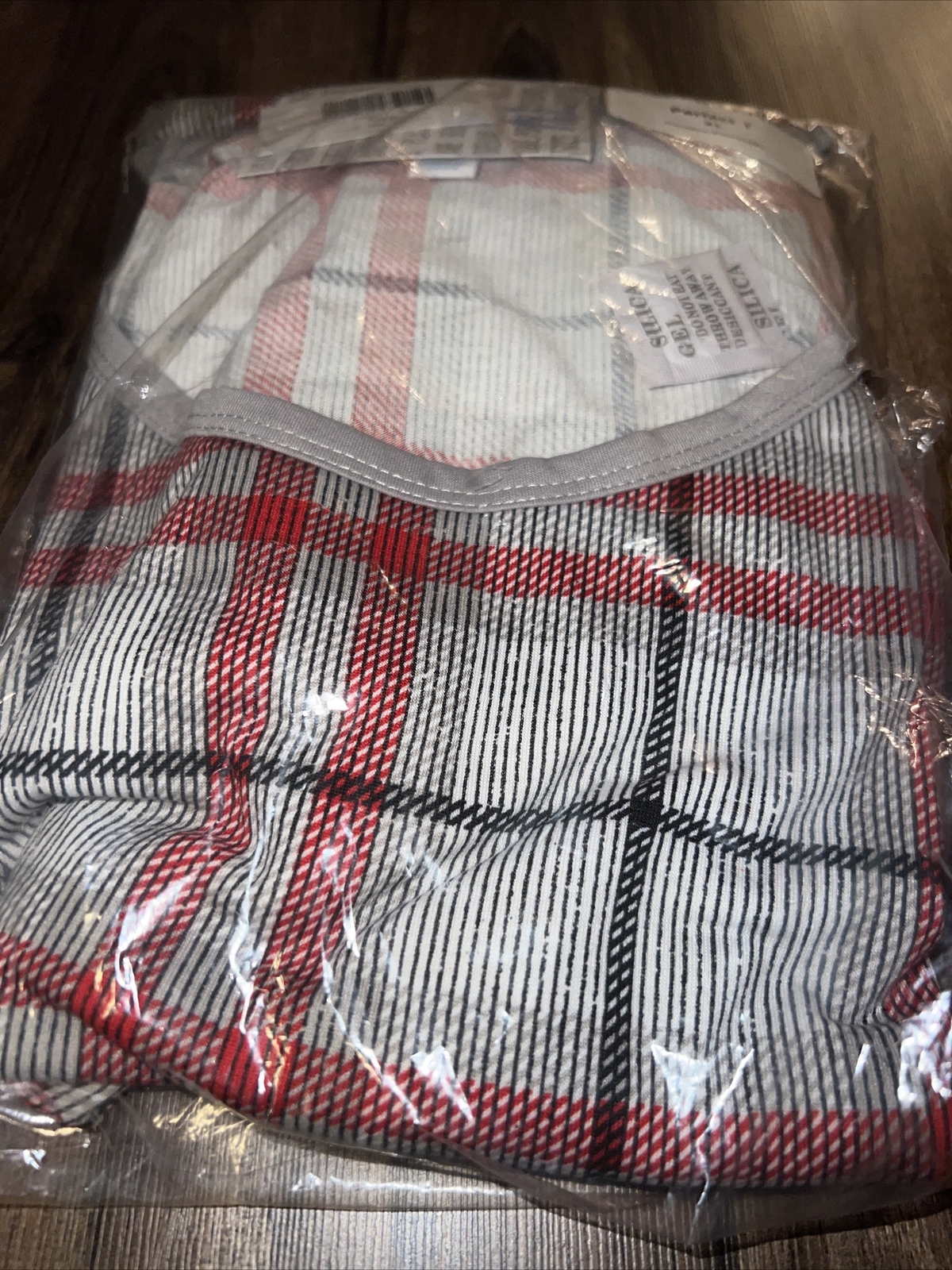 Lularoe Perfect T White Black Gray Red Plaid Full Tunic XL 18/22 Plus Shirt New