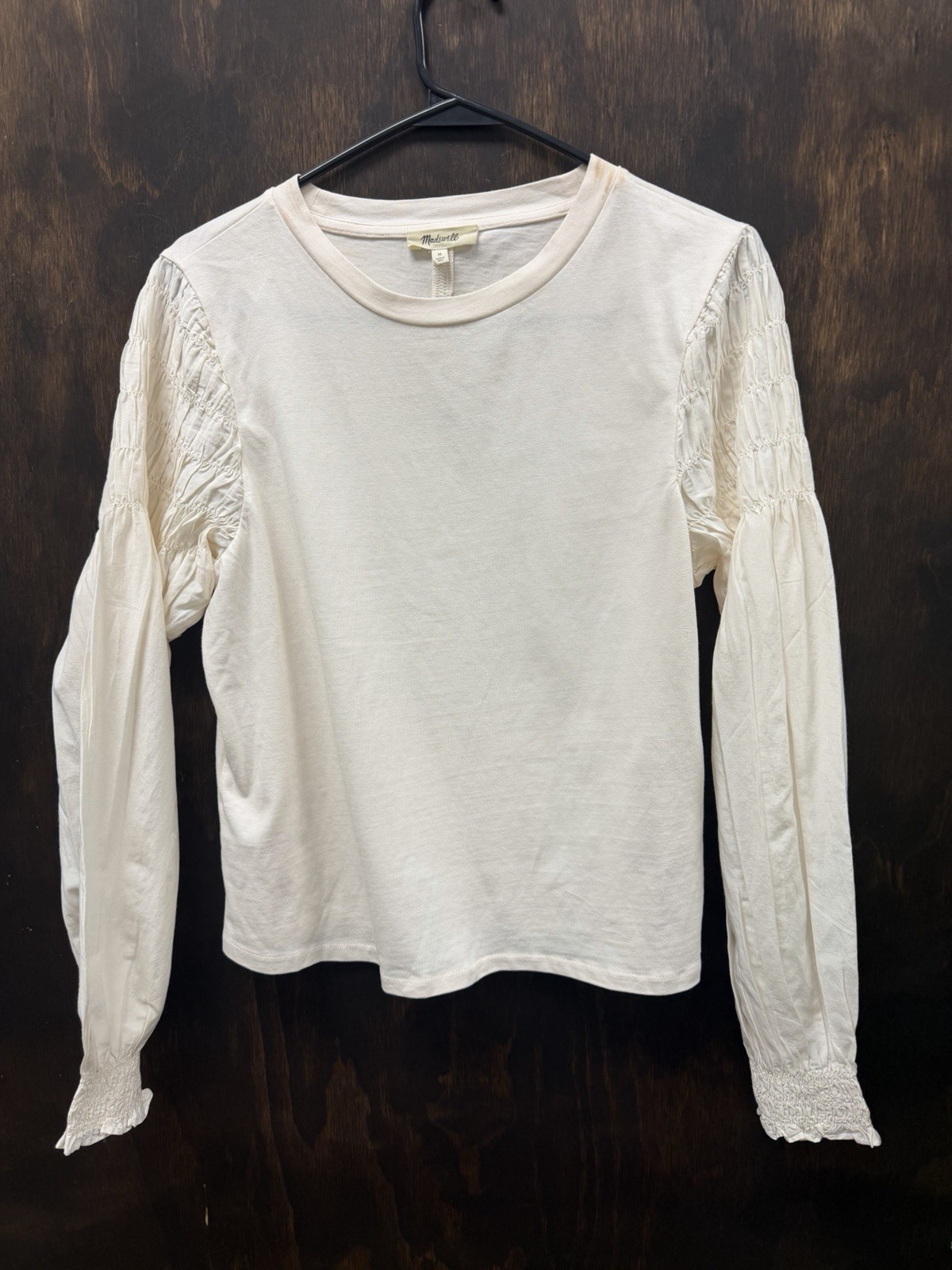 MADEWELL M Smocked Long-Sleeve Tee NW966