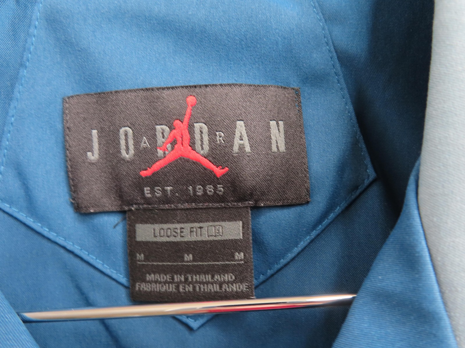 Jordan Shirt Womens Medium Blue Air Jordan Flight Club Bowling Short Sleeve