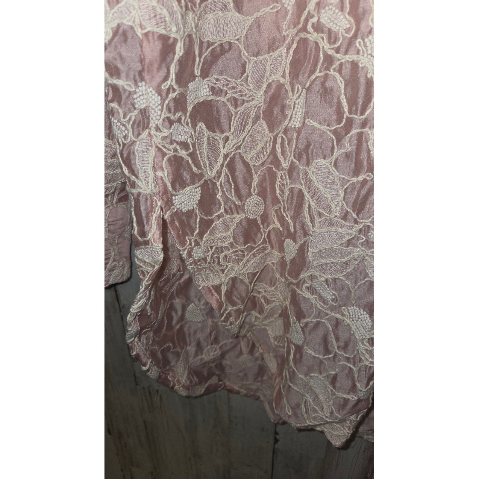 STUDIO F size XS Embroidered Button Shirt Tunic Collared Bohemian Prairie
