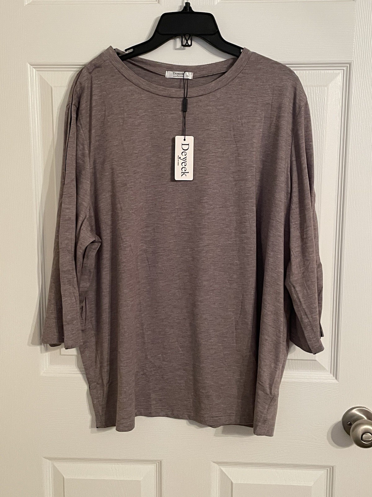 New 3/4 Sleeve Scoop Neck Top From Steel Size 2XL Box A22