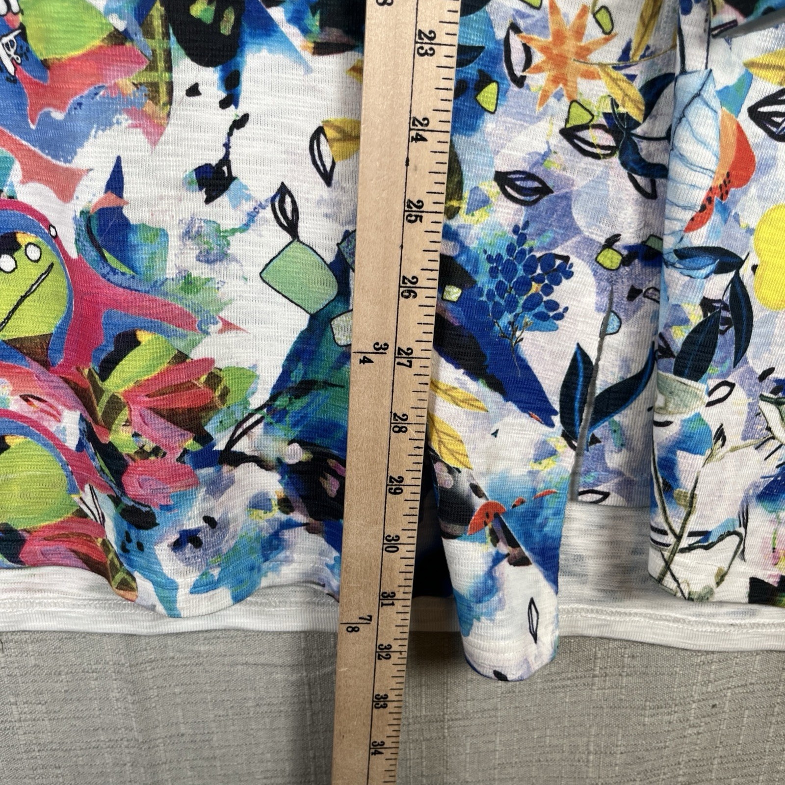 Inoah Womens One Size Large XL 1X 2X Abstract Boho Artsy Tunic Top Oversized NEW