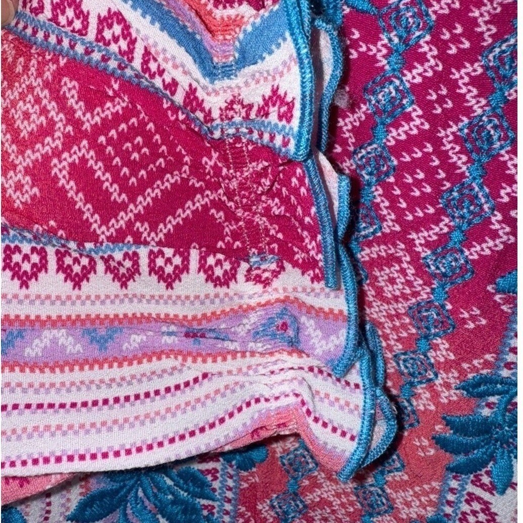 John Mark Womens Size Medium Paisley Pink Floral Boho Tunic NWT