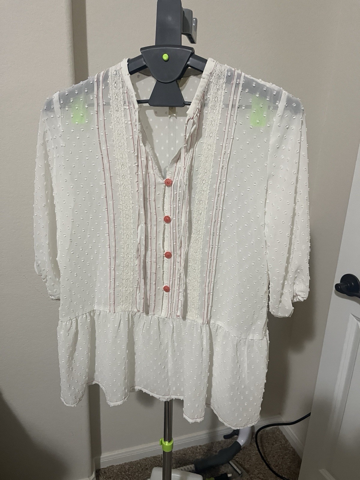 Matilda Jane – Swiss Dot Light the Way – Ivory Top – Pull On – Size XS 787