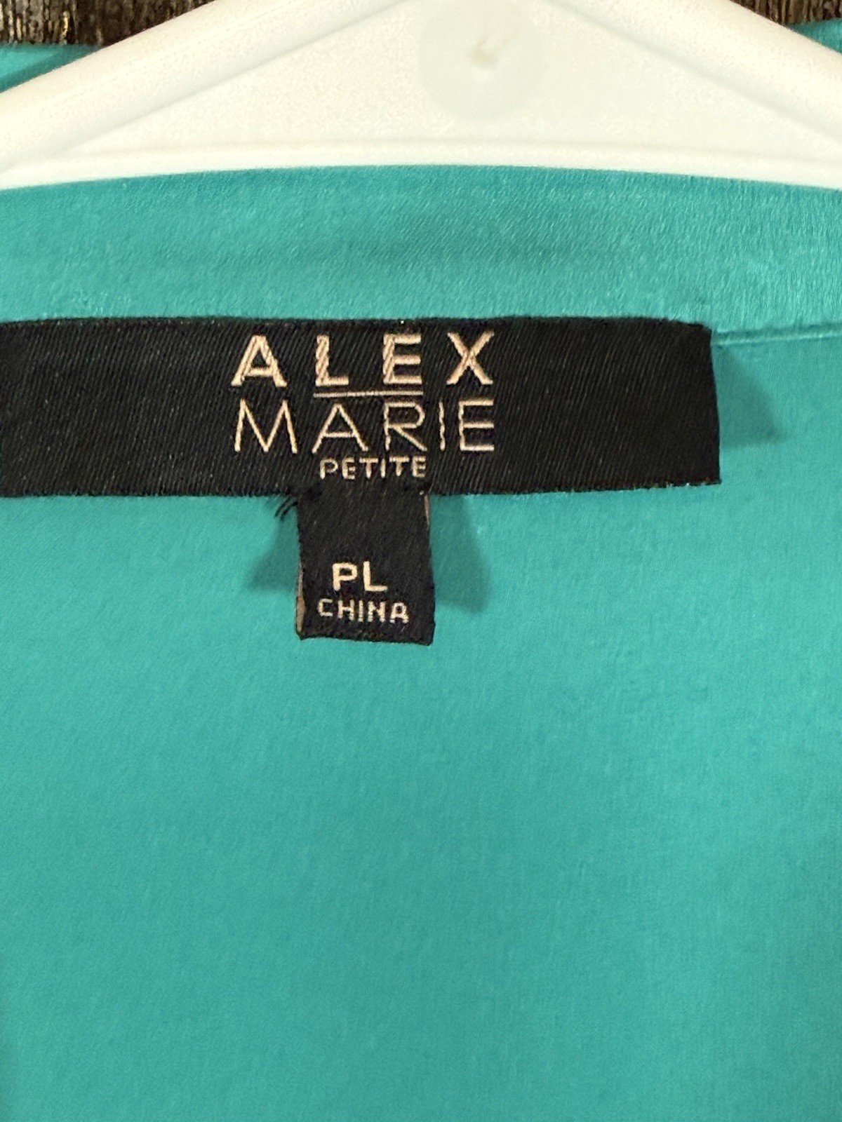 NWT Alex Marie Green Sleeveless Button Up Ruffled Top Size Petite Large
