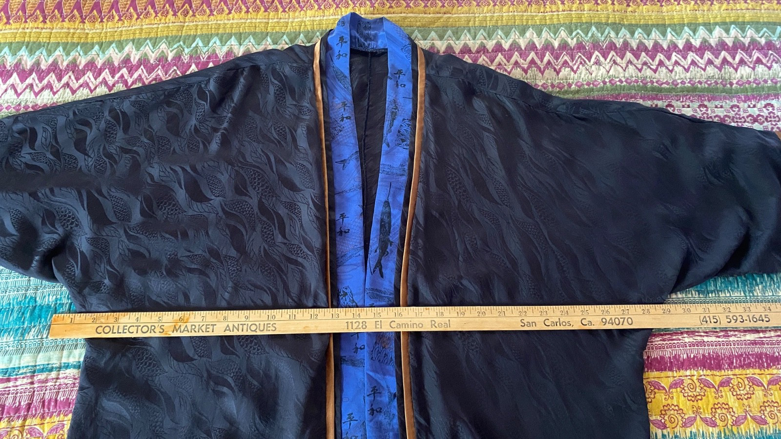 Laura Huhn Sei Silk Kimono Jacket Robe O/S L Blouse Beach Cover Up Top Boho
