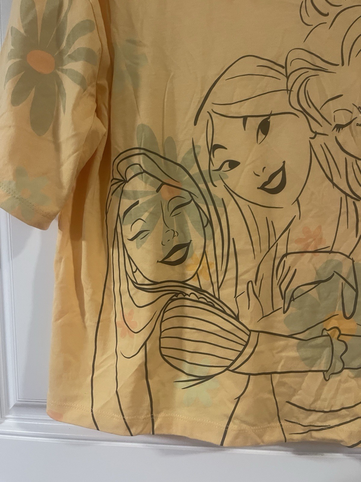 Disney Parks Princess Mulan Rapunzel Belle Parks NEW Yellow Shirt Women’s Size M
