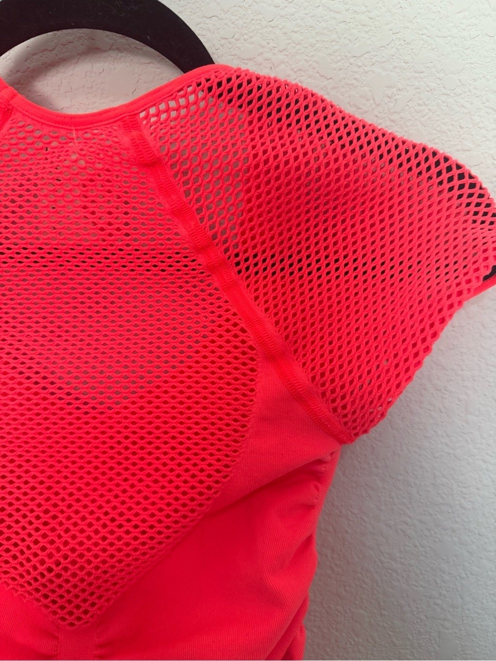 FP Movement Free People Free For All Short Sleeve Mesh Top Hot Watermelon XS/S