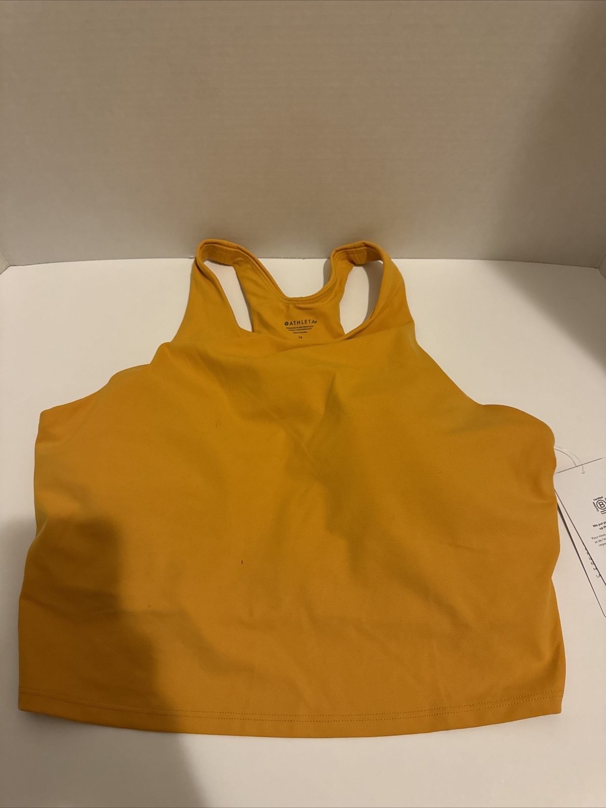 New Athleta Conscious Crop Tank Top D-DD + size 1X Orange NWT Plus Size