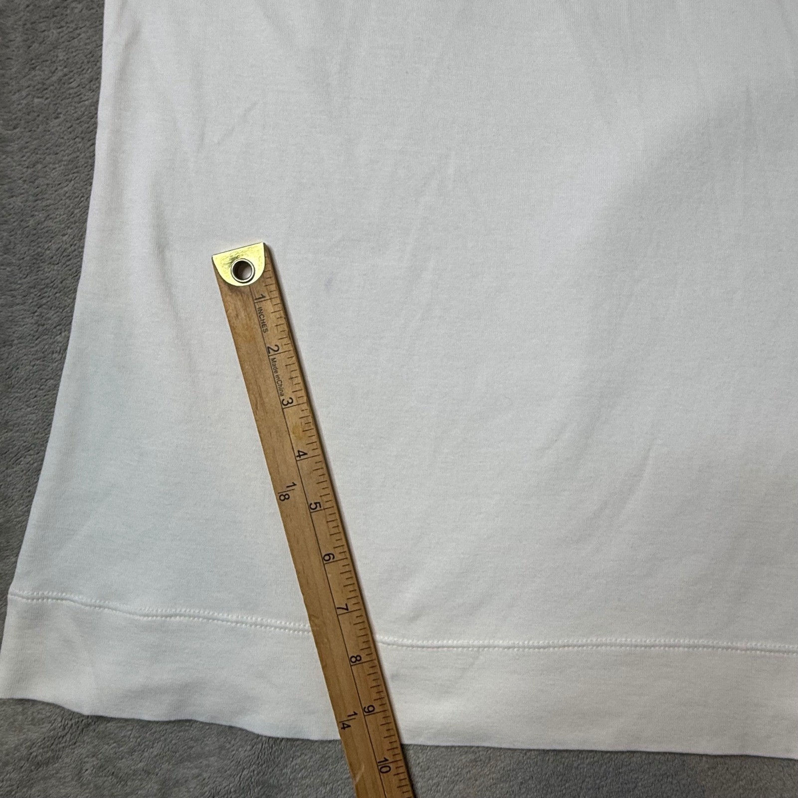 Chico’s Pima Cotton Bateau Neck Tee Size M White Nautical Preppy Sailing Sailor