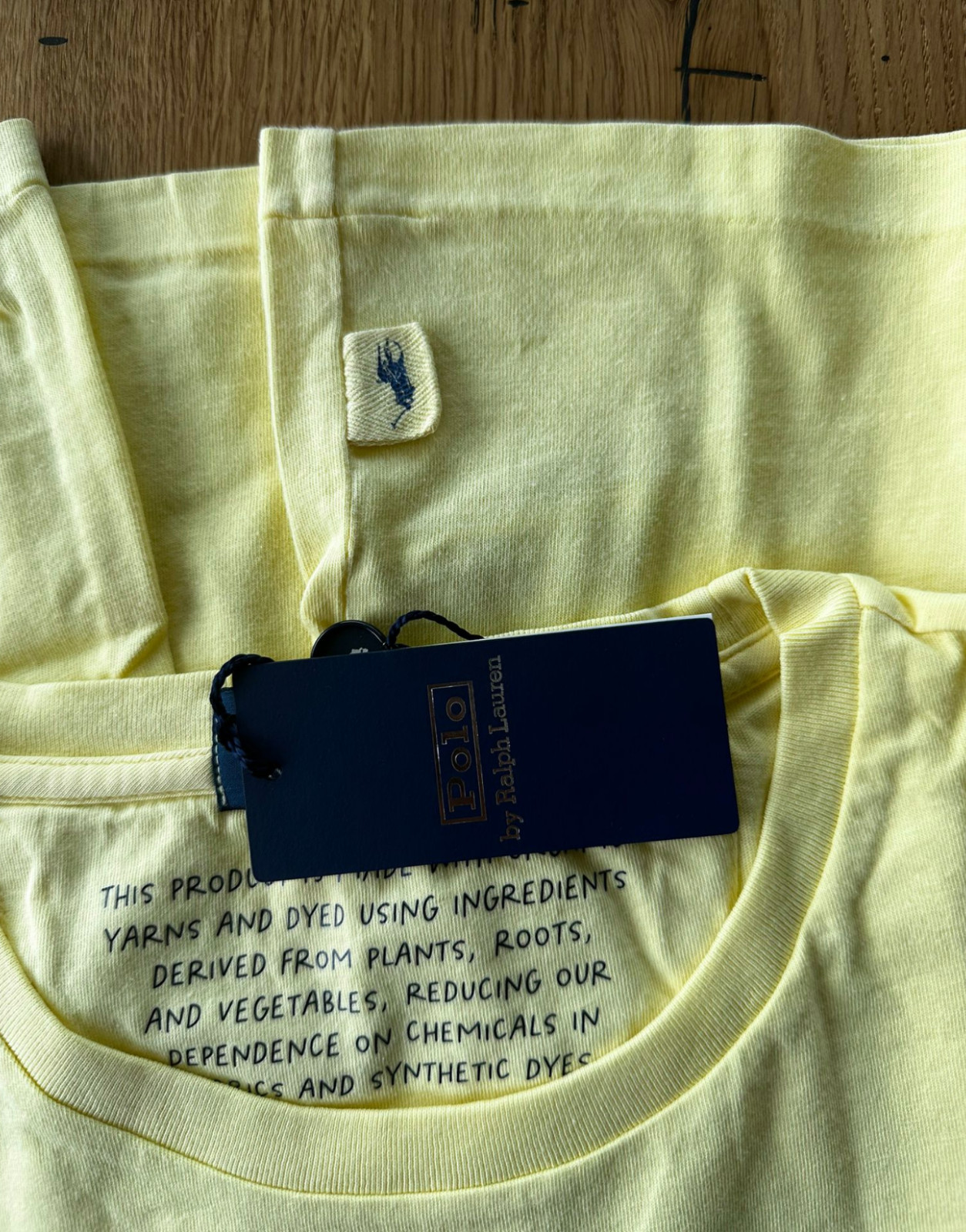 POLO RALPH LAUREN ORGANIC DYED YARN T-Shirt Tee Classic Fit Organic Tee Top New M