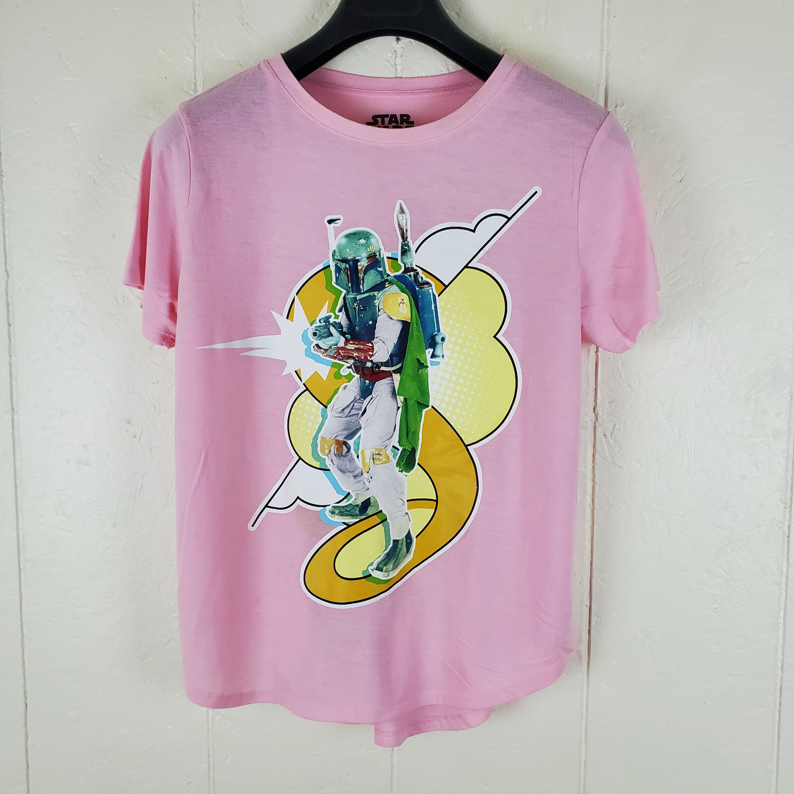 Star Wars Shirt Women’s 2XL Pink Graphic Crew Neck Short Sleeve Stretch Pullover