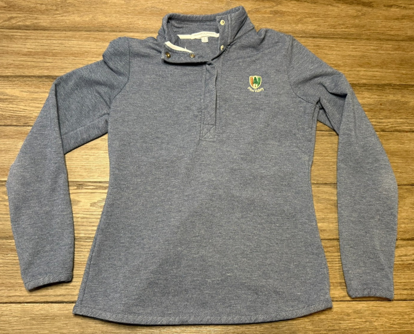 Fairway & Greene Pine Valley Womens Size Small 1/4 Zip Long Sleeve Gray Fleece