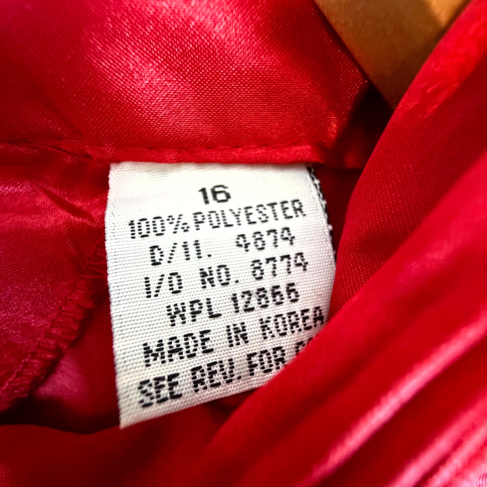 Vintage Ship N Shore Blouse Womens 16 Red Pleated Mock Neck Office Siren Holiday