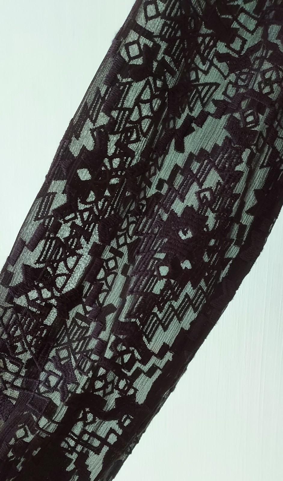Rebecca Taylor Silk Black Embroidered Aztec Pullover Top Size 6 New!