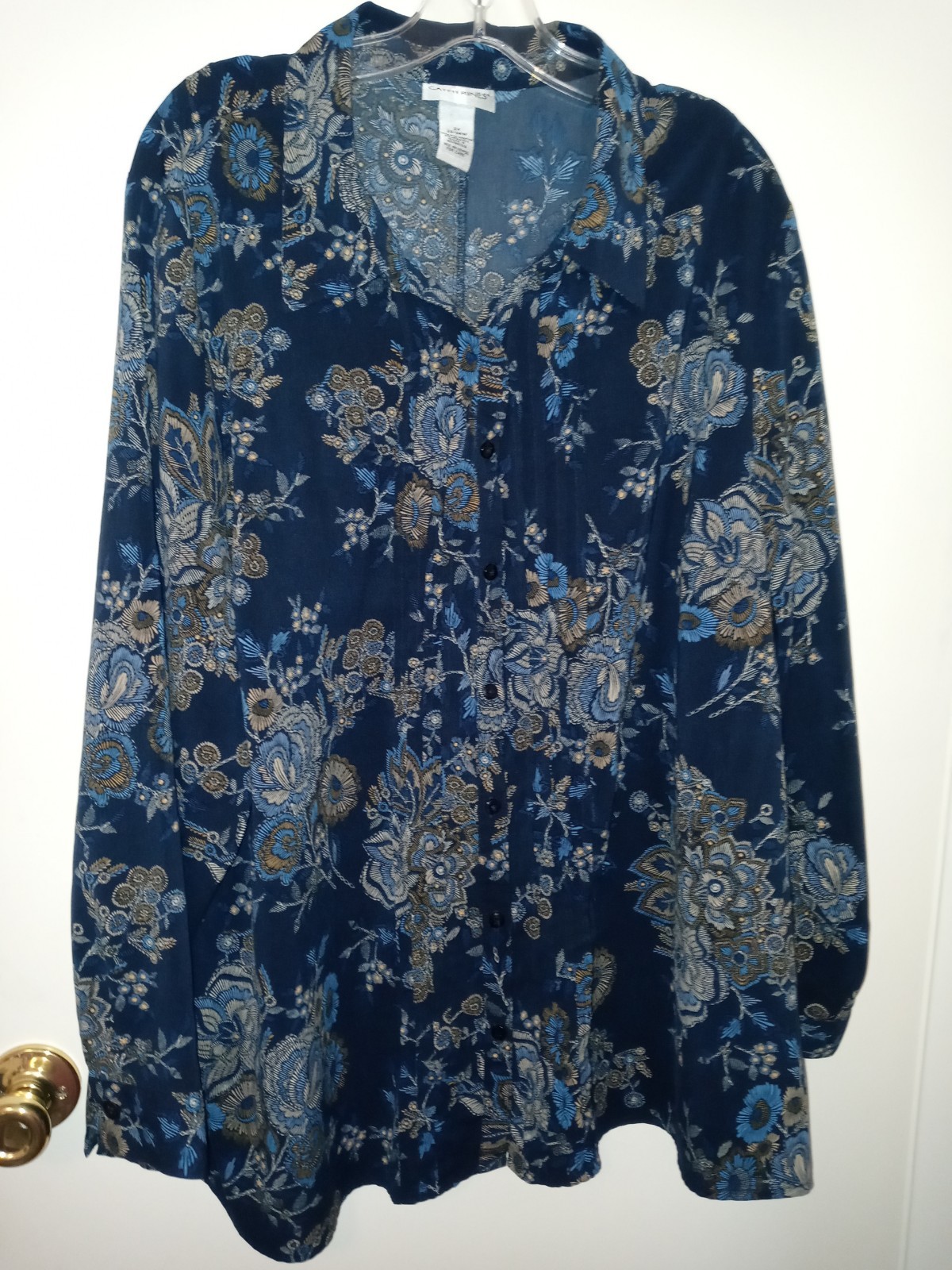 CATHERINE’S ladies plus size long sleeve floral patterned blouse size 2X