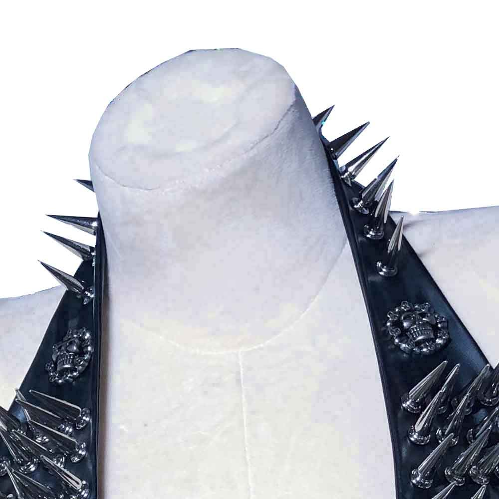 Goth Tops Spiked Gothic Tank Y2K Emo Clothing Punk Rock Clothes Vkei Grunge Q2