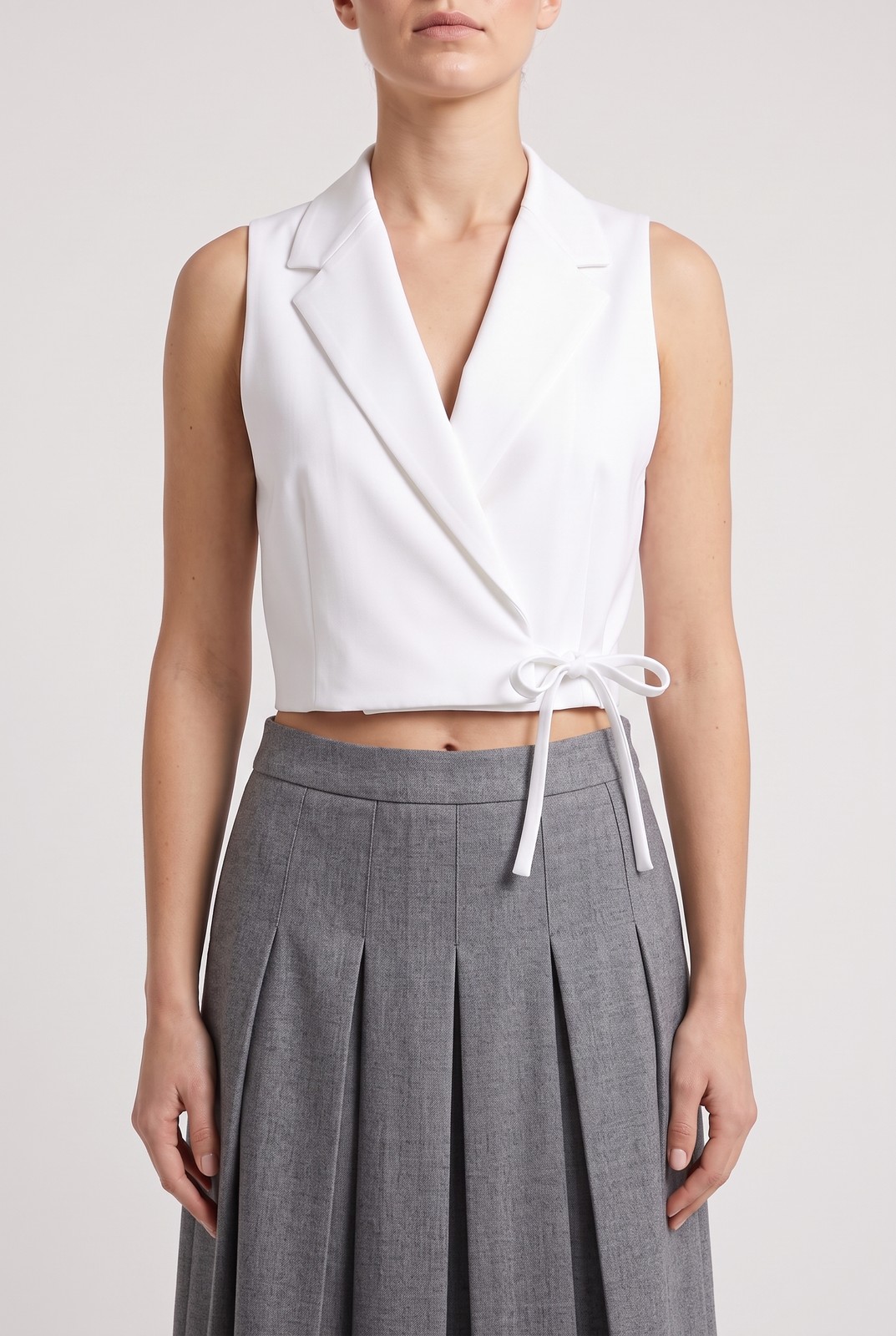 BRUNELLO CUCINELLI WOMEN’S LINEN BLEND WHITE VEST STYLE SHIRT NWT MSRP $1865