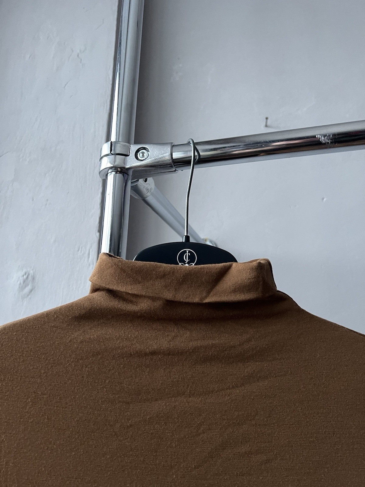 PLEIN SUD ITALY BROWN TURTLENECK TOP WOMEN IT 44 FR 40 UK 12 STRETCH LONG SLEEVE