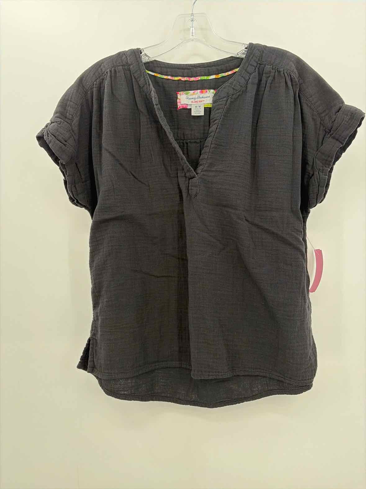 Pre-Owned Tommy Bahama Black Size Medium Blouse