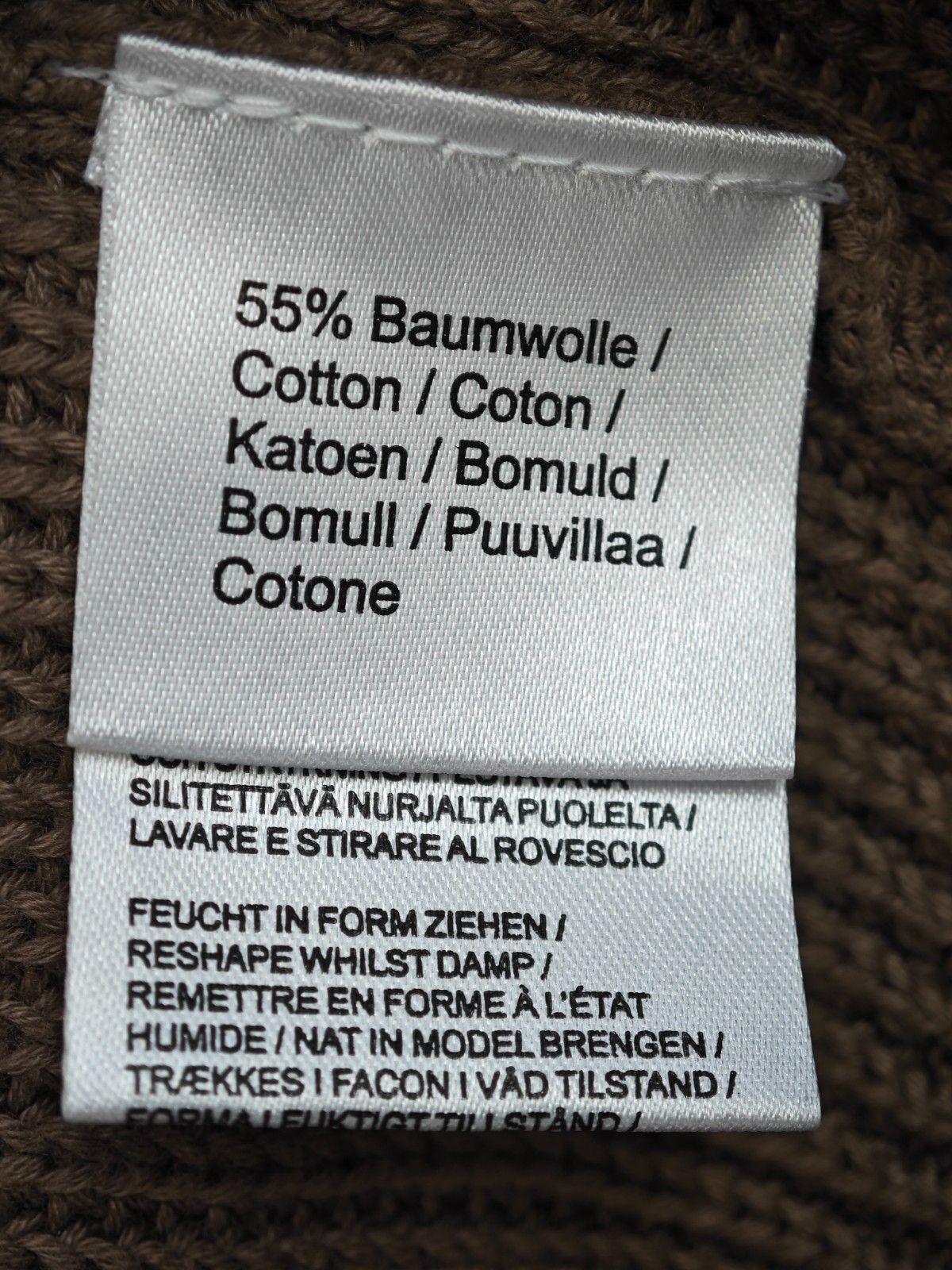 PETER HAHN size 12 brown knitted roll-neck sleeveless top