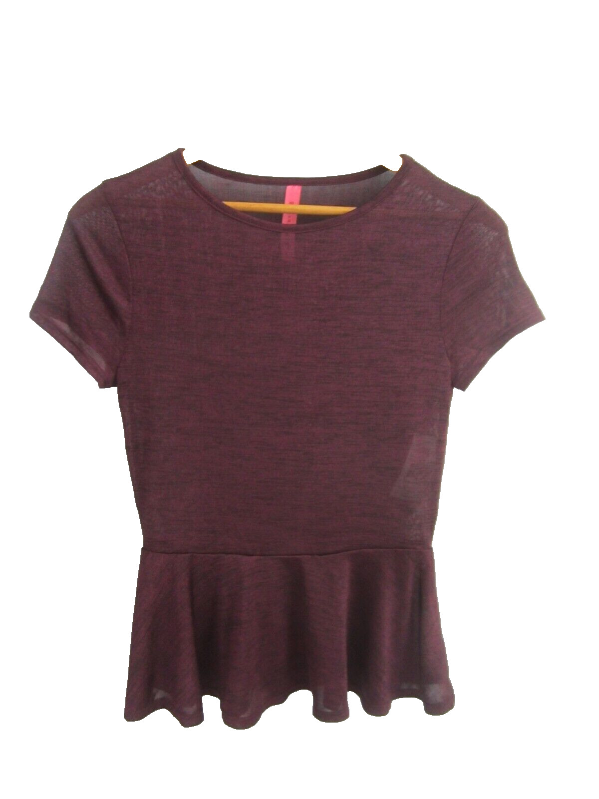 New Eight Sixty Womens M Purple Cap Sleeve Knit Top Flare NWT $58 Shimmer