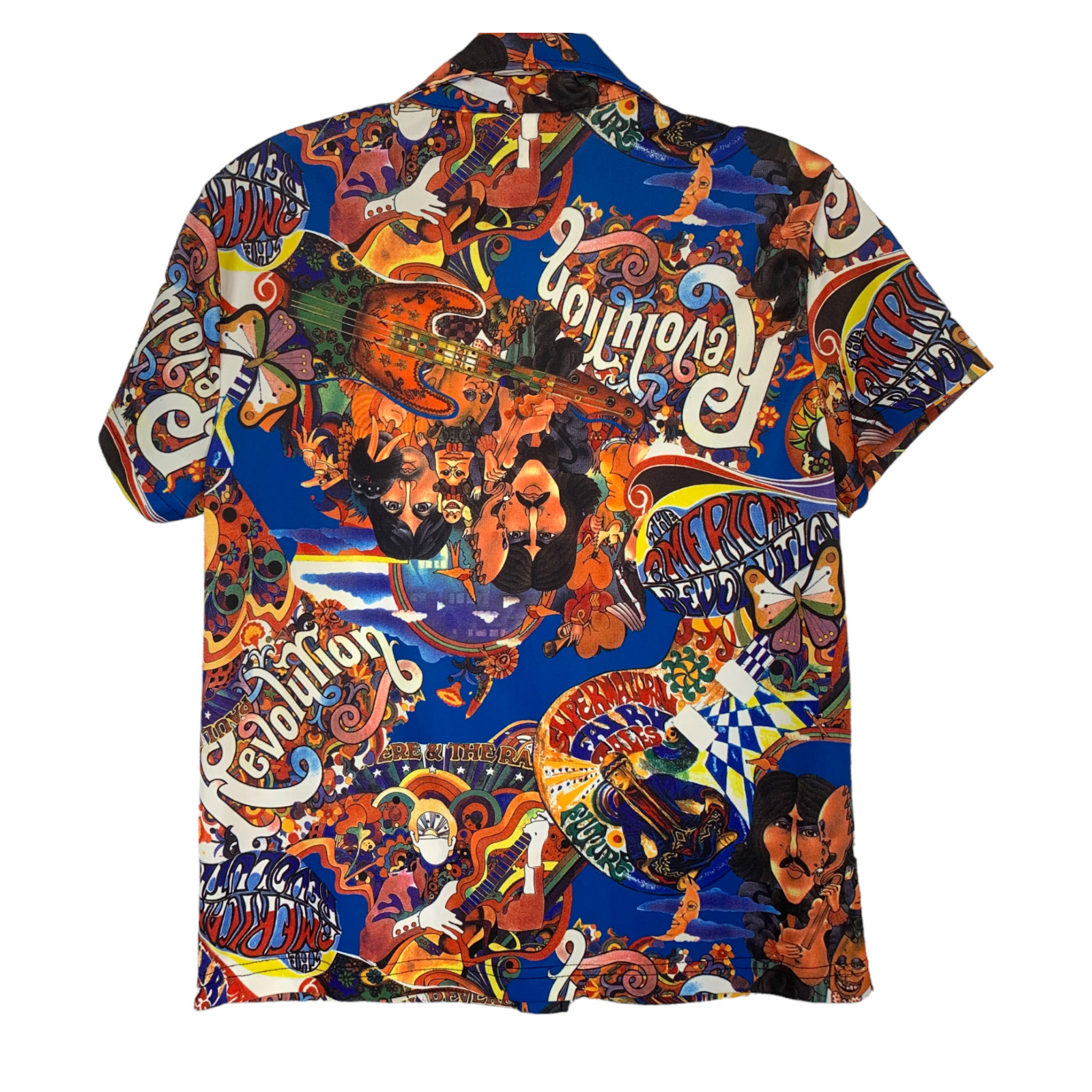 True Vintage Jazz Sport Beatles Revolution Psychedelic Hippie Button Front Shirt