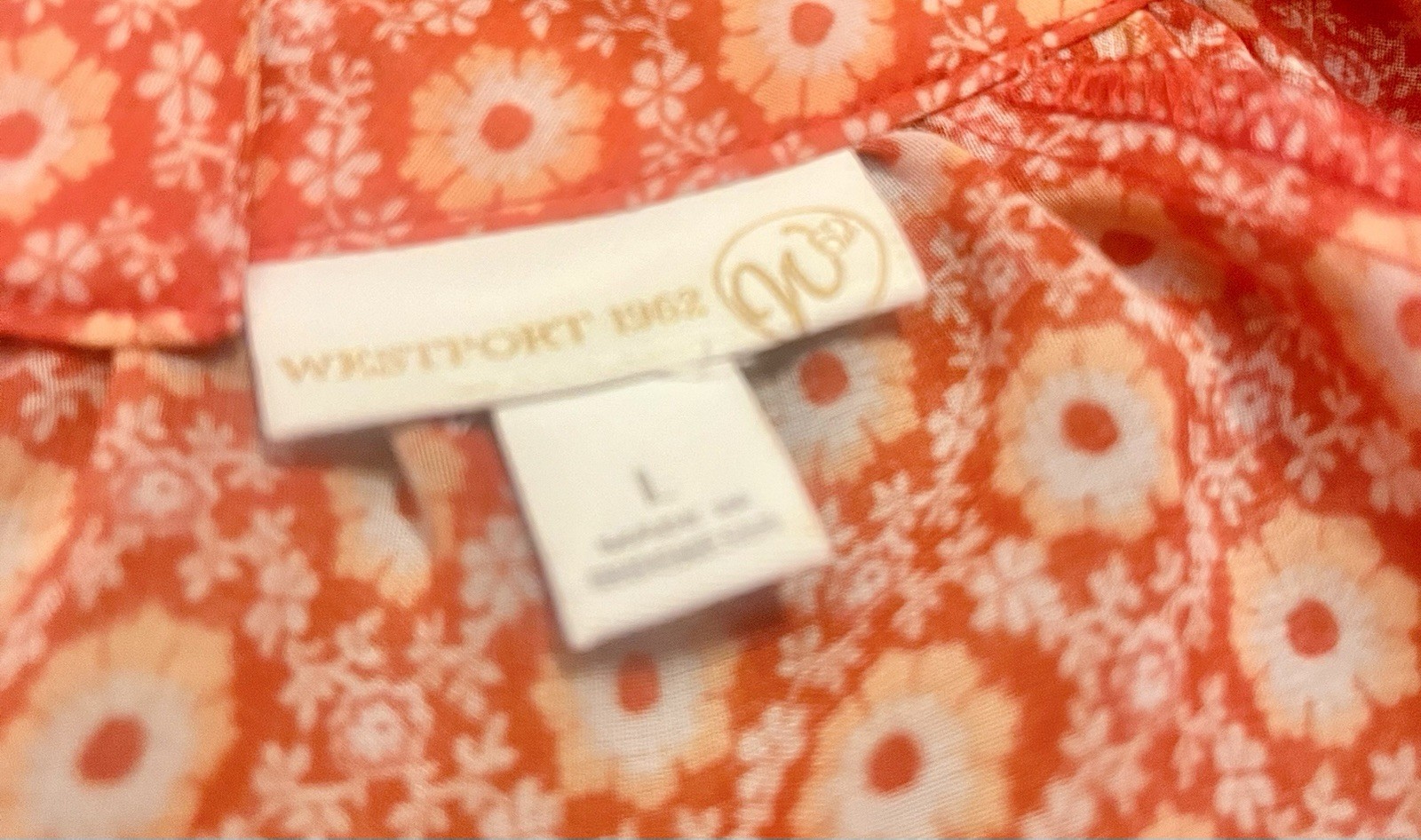 WESTPORT PL OPEN SHOULDER TOP WITH DETACHABLE SHELL MULTI ORANGE PAISLEY