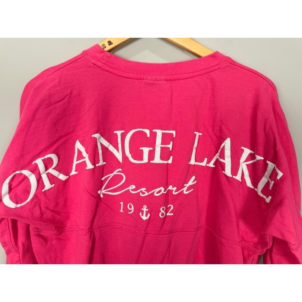 MV Sport Orange Lake Resort Long Sleeve Spirit Jersey Top Pink Size M