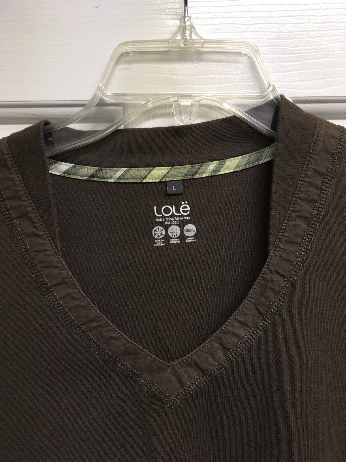 Lole Brown V-neck Sleeveless Tank Shirt Top Large Pre-owned