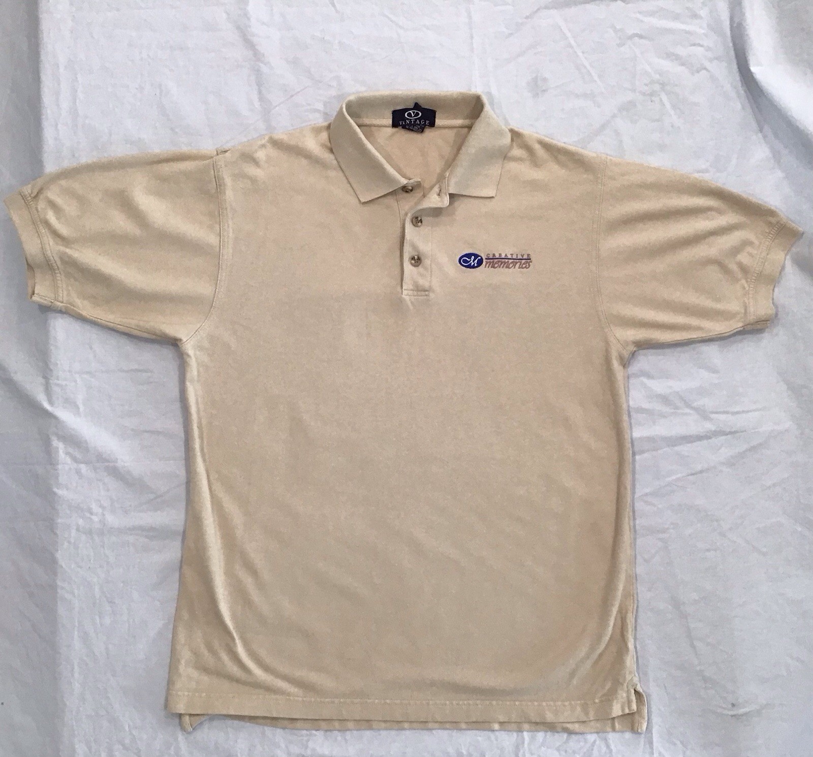 Vantage Tan Polo With Creative Memories Logo / Size Large