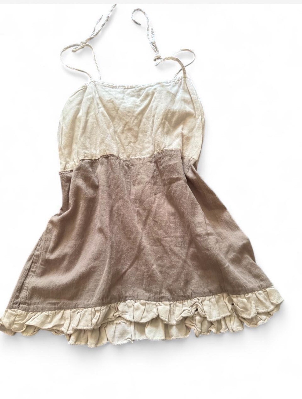 Gypsy Rose Women’s One Size tan/ivory babydoll Cotton shojou fairycore top y2k