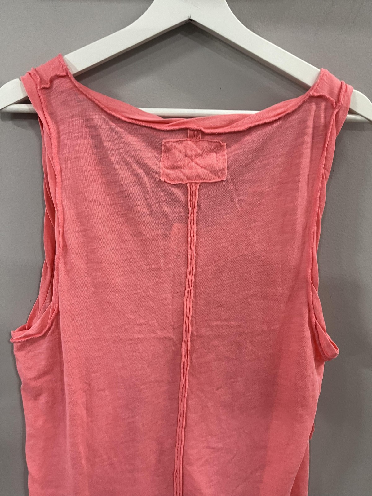 Free People Tank Top Womens MEDIUM Pink We The Free Confetti Slub High Low Hem