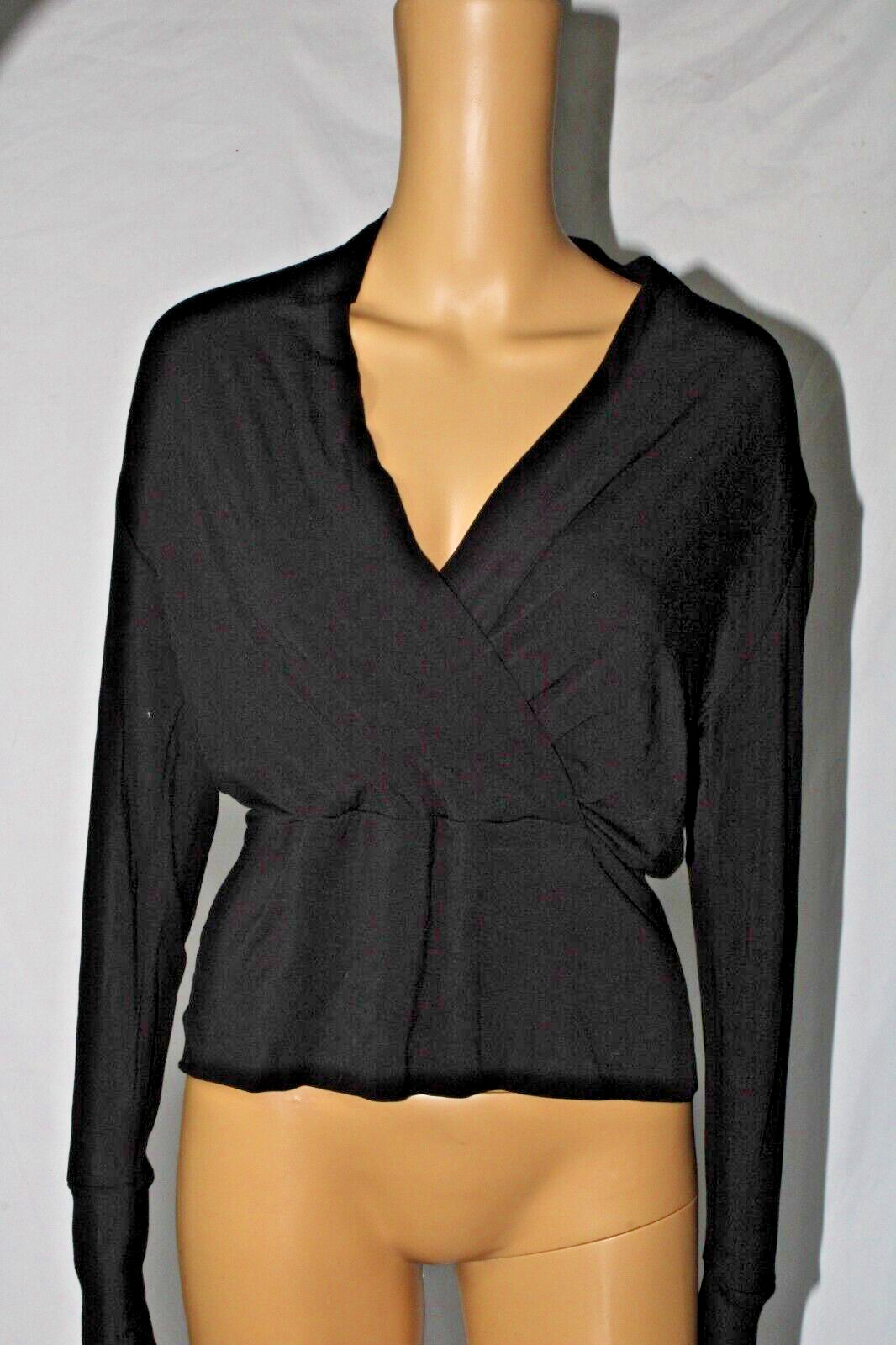 Ebby By Farinaz Taghavi Black Wrap Top – Size L