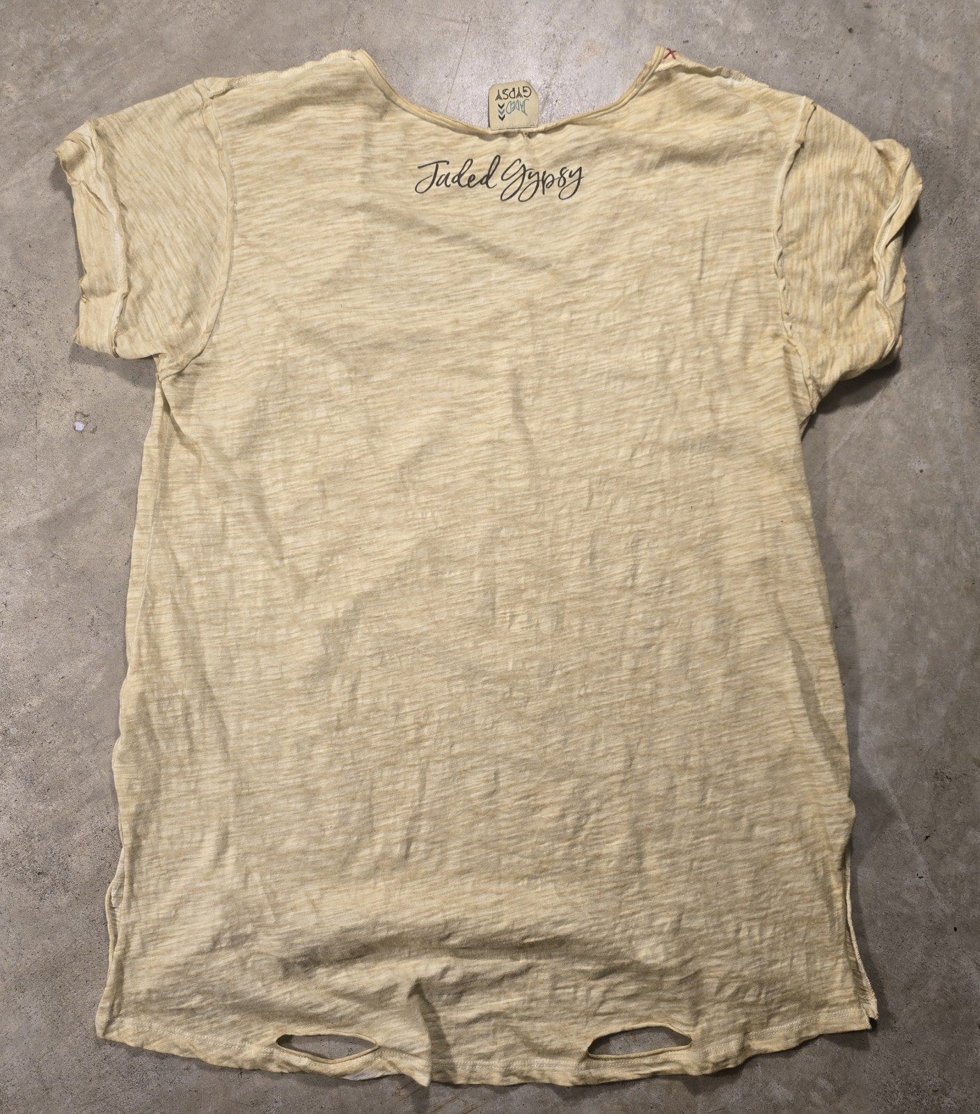 Jaded Gypsy Wild Heart Gypsy Soul Short Sleeve Yellow T-shirt