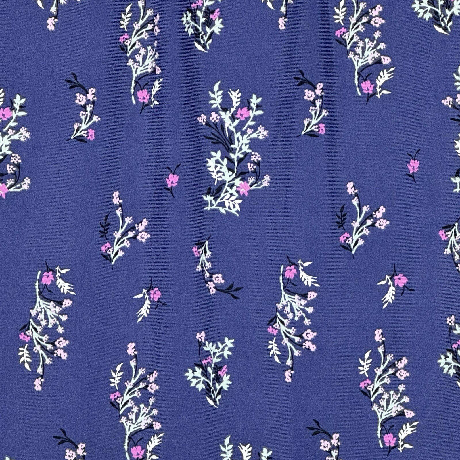 Attention Plus Women’s Top 2X Blue Floral Print Twist Neck Cap Sleeve Knit Shirt
