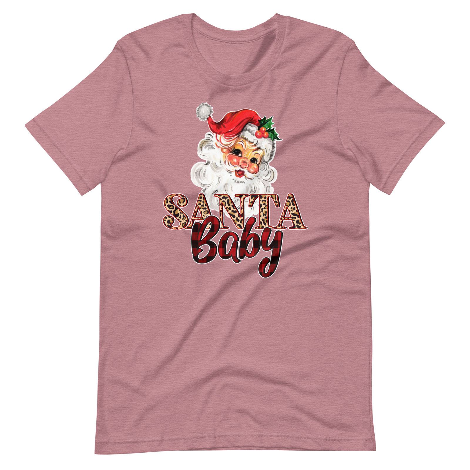 Santa Baby Leopard Christmas Unisex T-shirt S,M,L,XL,2X,3X,4X