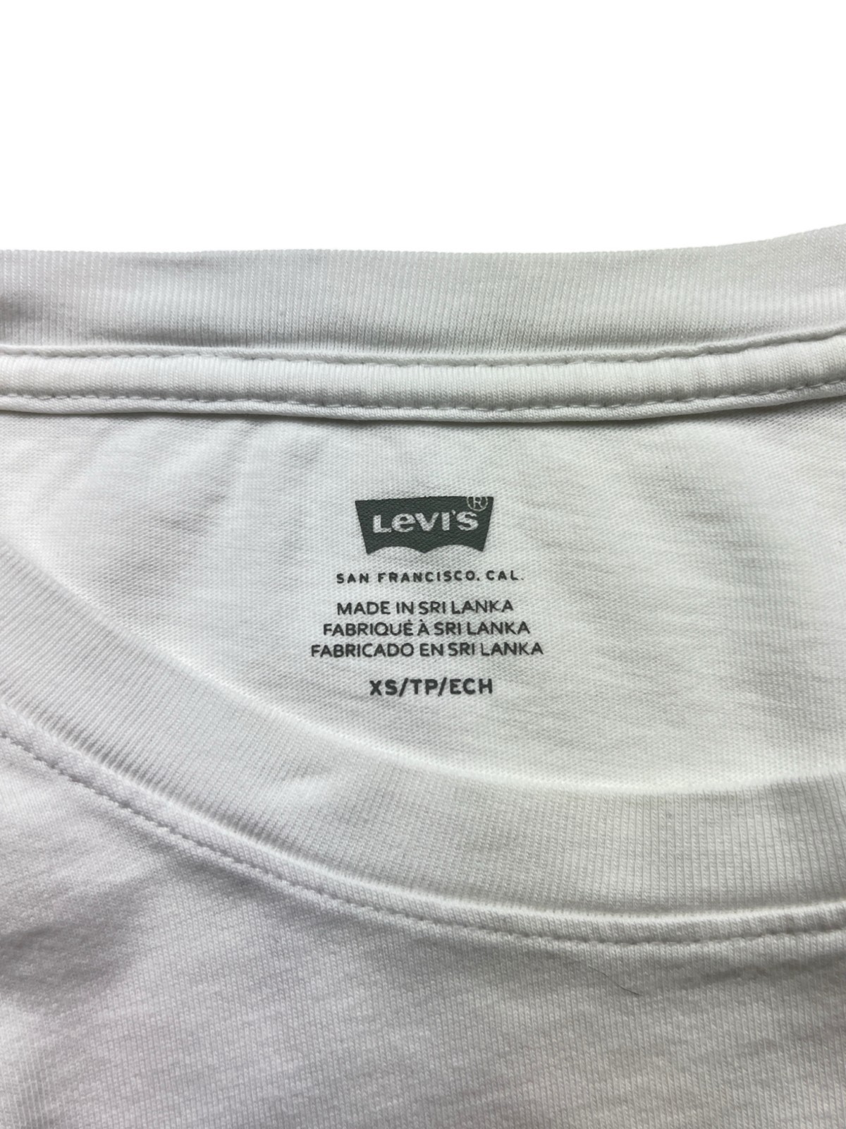 Levi’s Damen Kurzarm Rundhals T-Shirt Regular Weiß XS Baumwolle