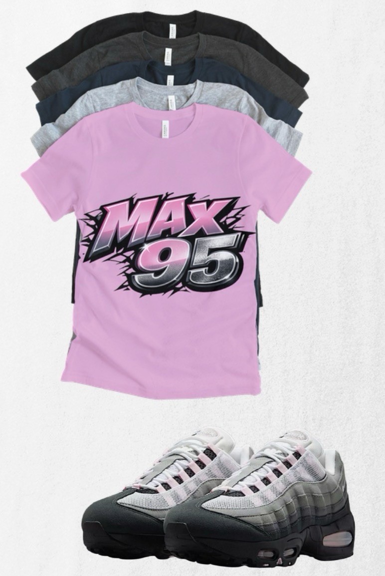 Max 95 OG Razor Pink Foam Sneaker Matching T-Shirt | Sneakerhead Streetwear
