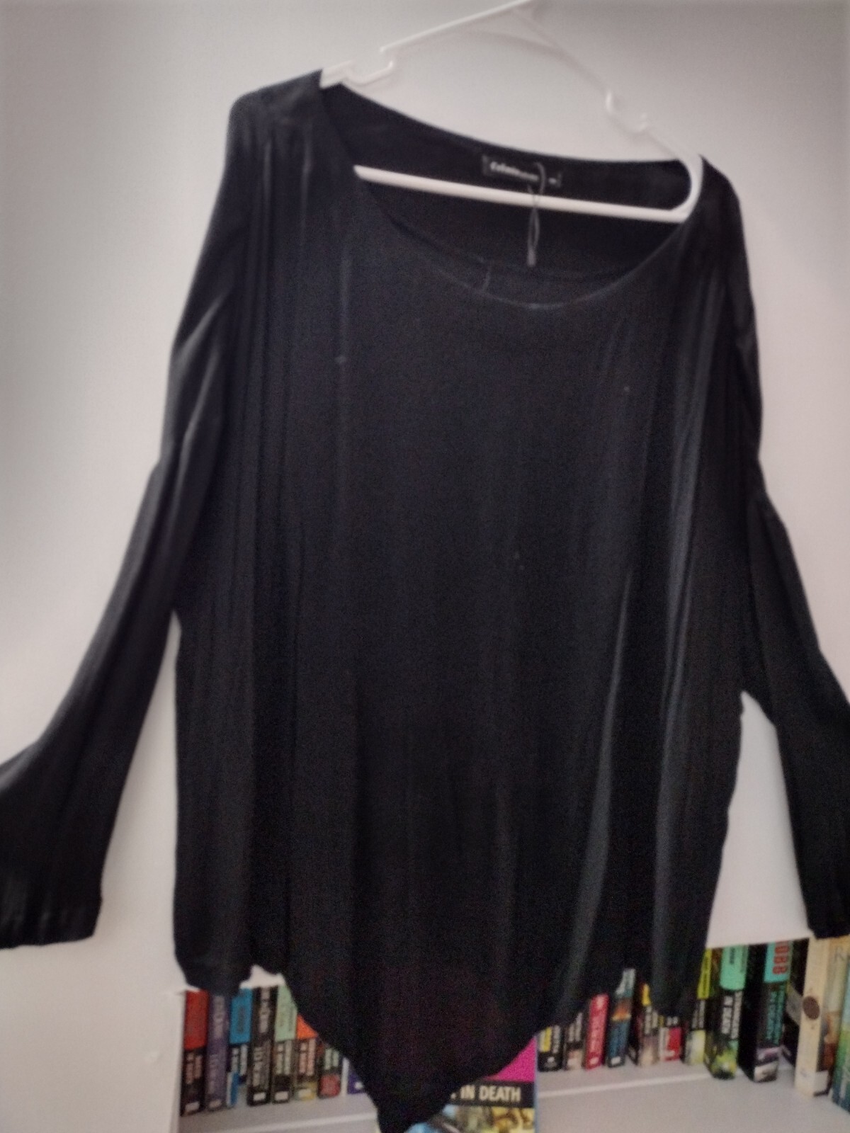 Celmia Black Long Sleeve Blouse