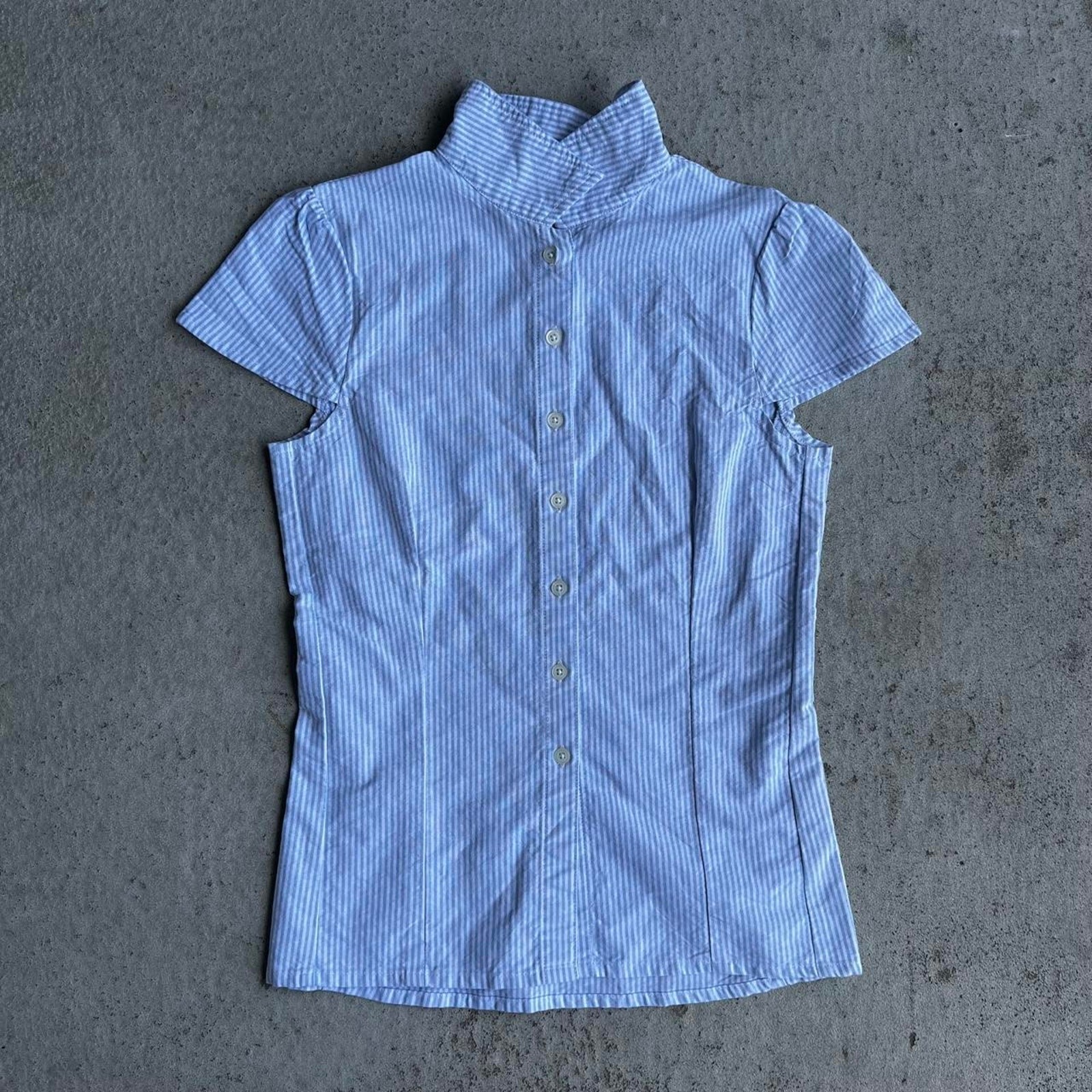 Brandy Melville Rue Striped Collared Top