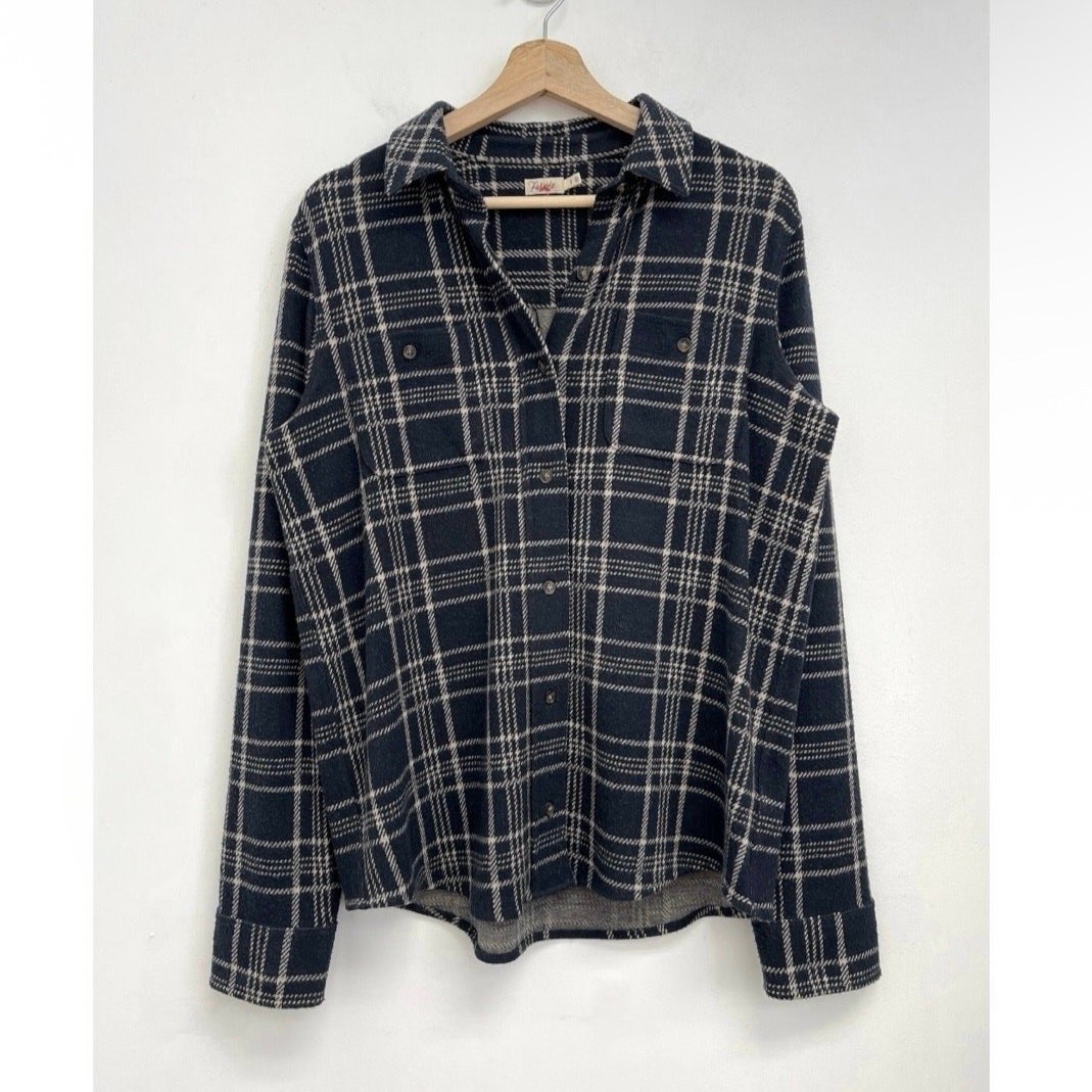 Faherty Legend Sweater Shirt Flannel Soft Stretch Knit Dakota Plaid – Medium
