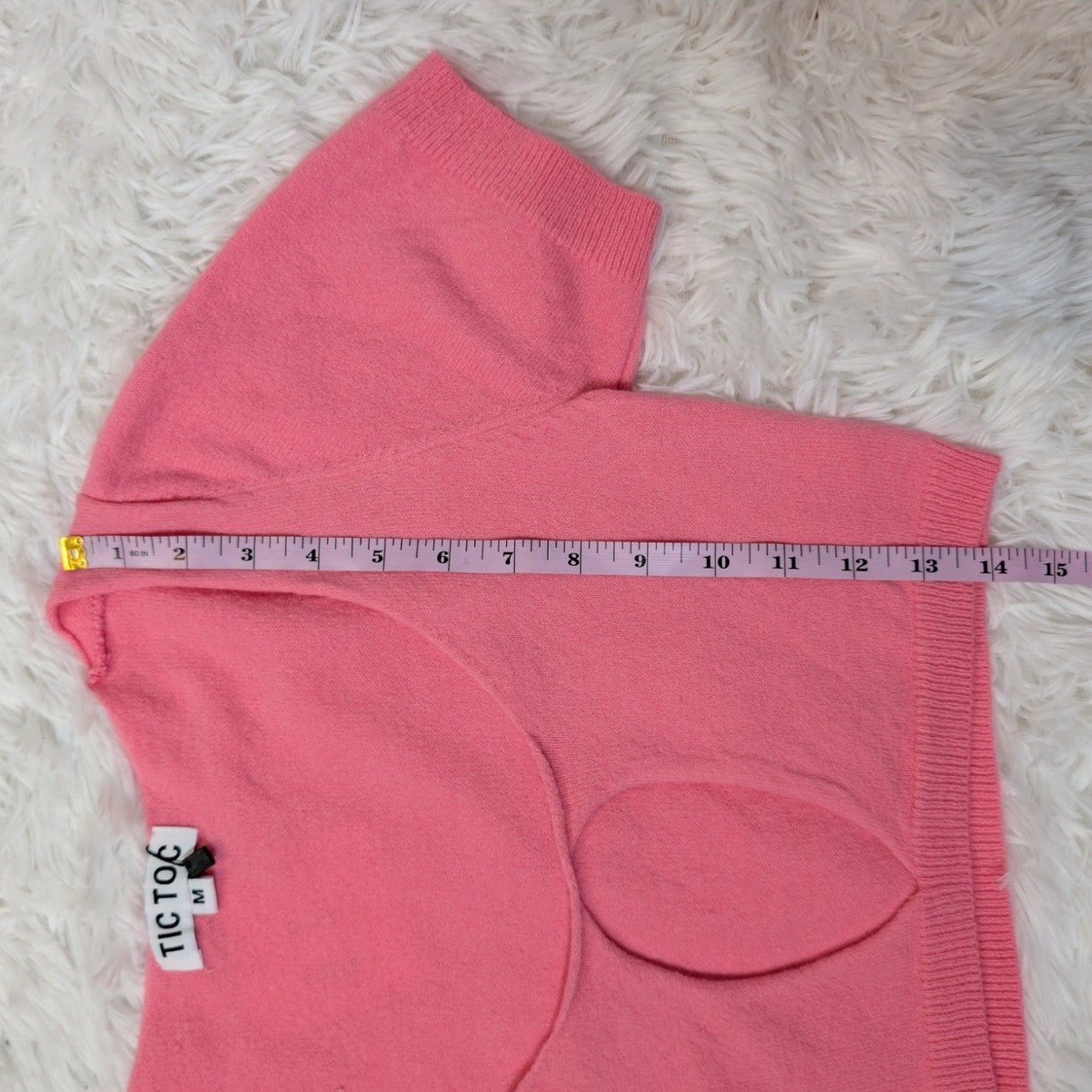 Tic Toc Pink Cutout Knit Crop Top – Y2K Style Baby Tee