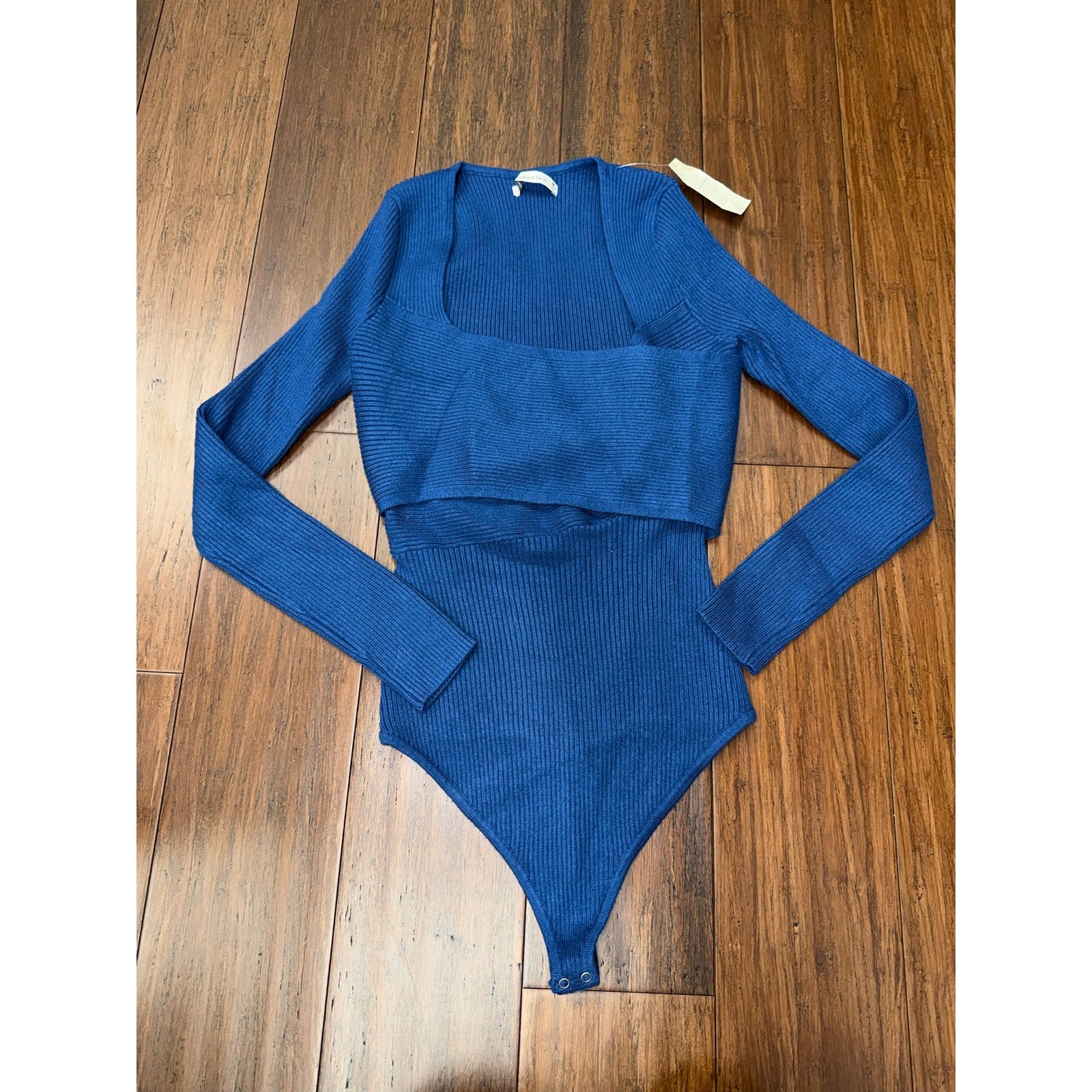 Abercrombie & Fitch LuxeLoft Wrap Sweater Bodysuit Medium NWT
