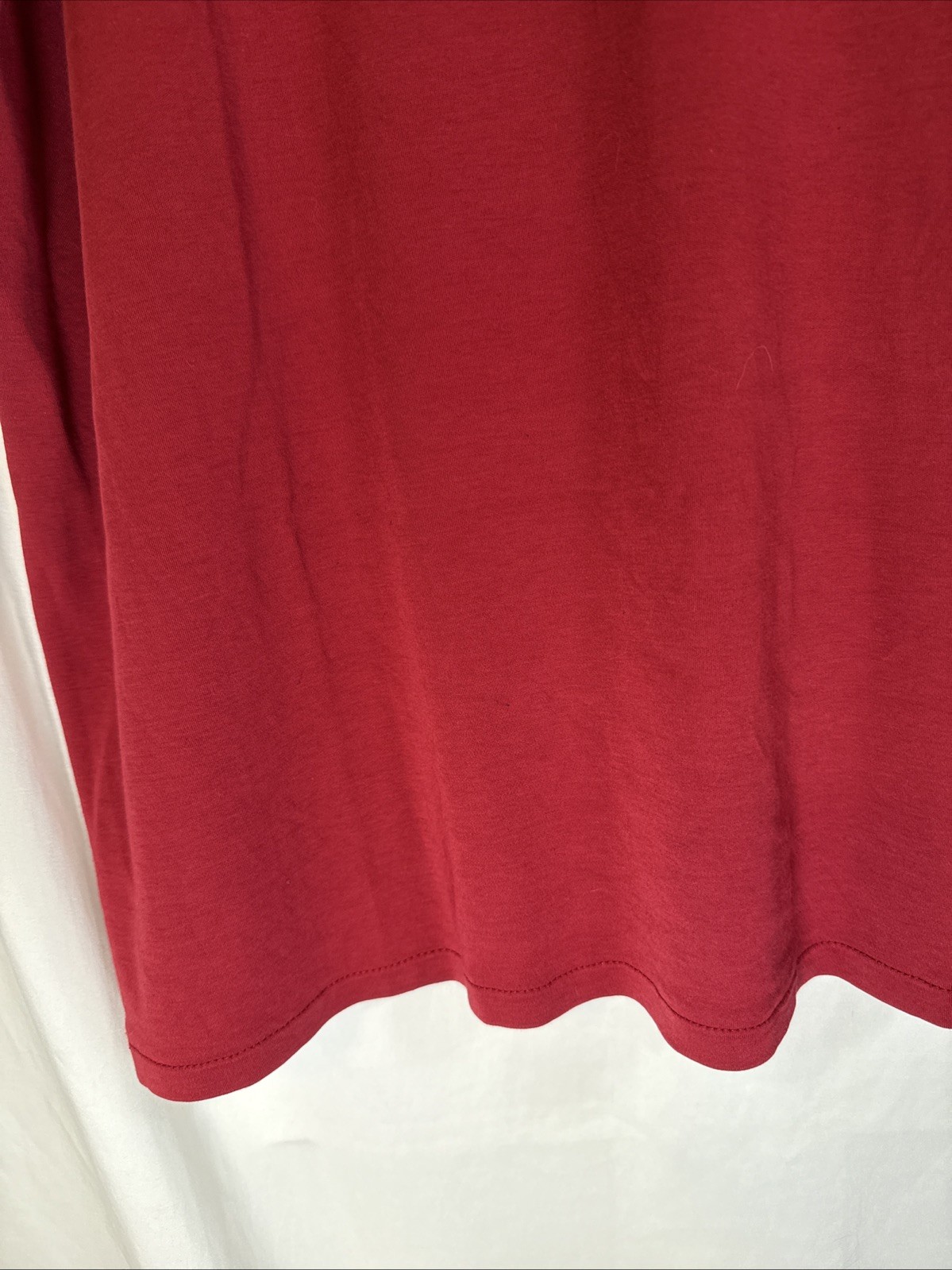 J Jill Simply Supima Elbow Sleeve Tee Heathered Red Size XL