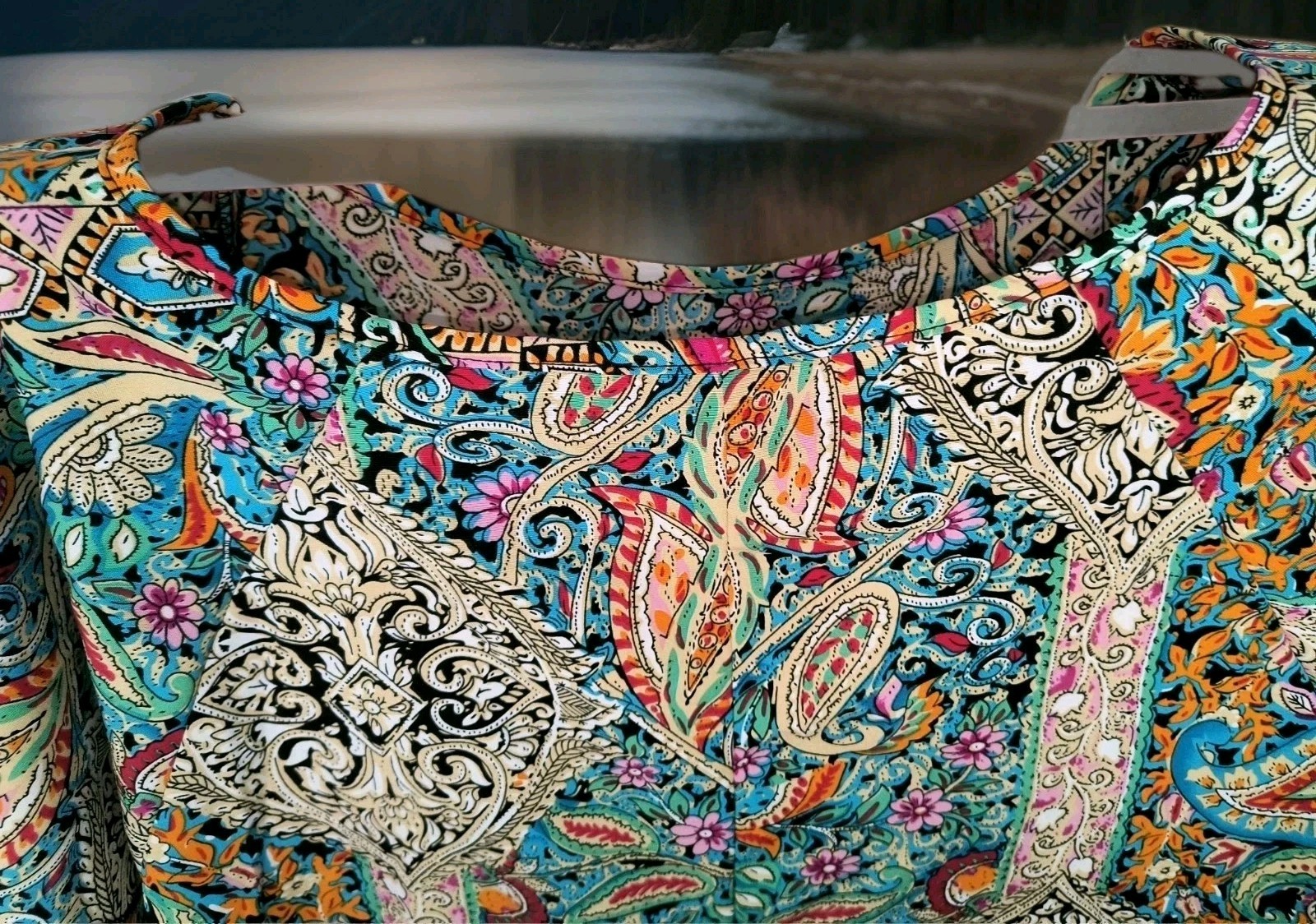 Silky Scarf Boho Blouse With Bell Sleeves