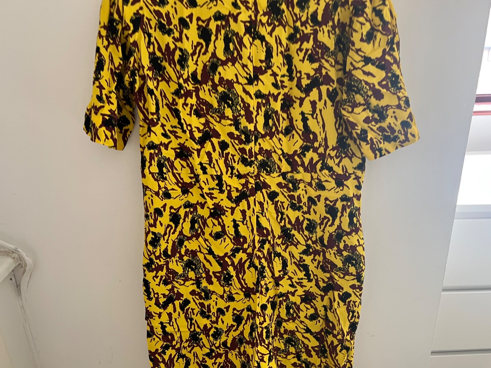 Marni Size 42 UK 14 All In One Drop Croch Playsuit Yellow With Print