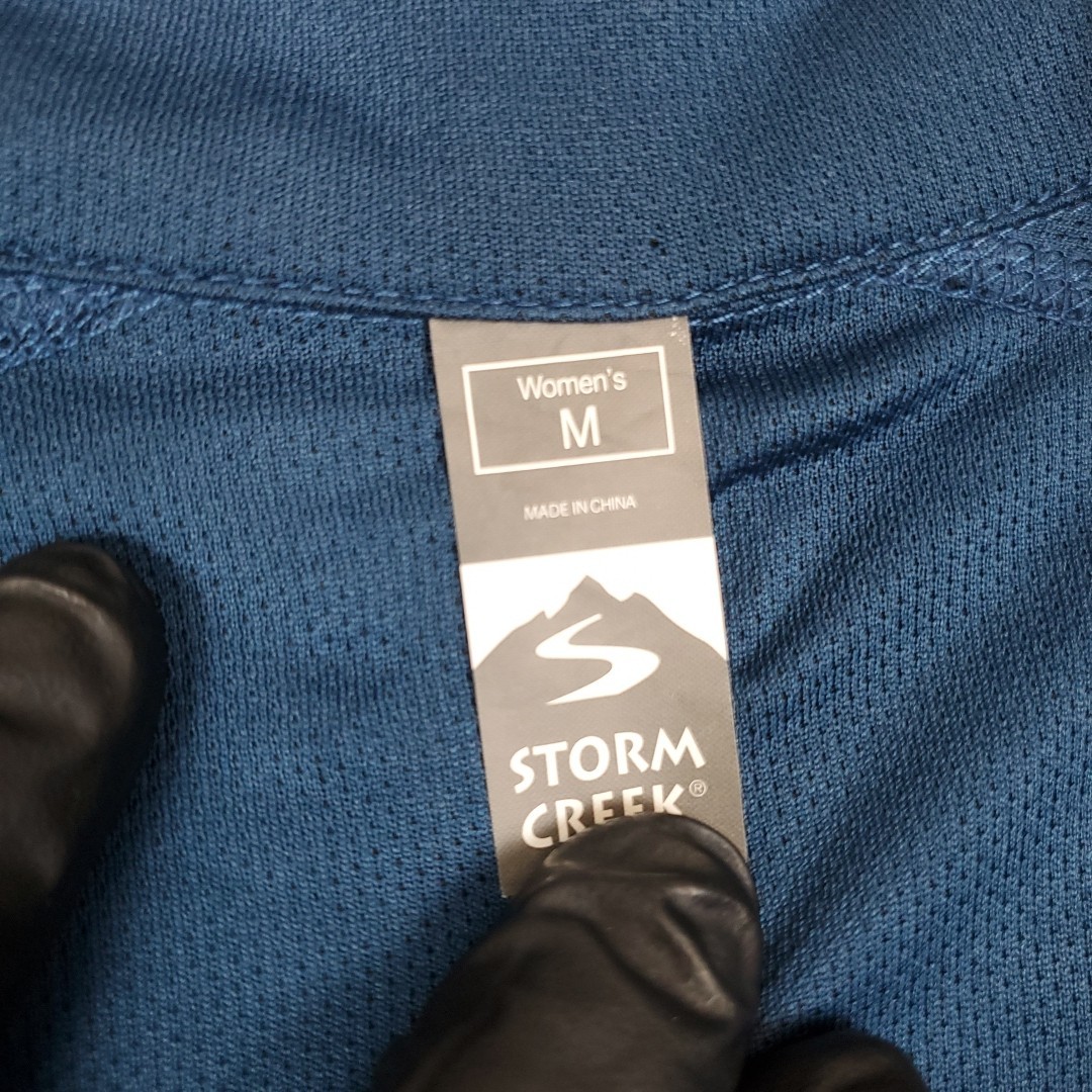 Storm Creek 1/4 Zip Bamboo Blend Navy Blue Womens M Top Hiking Outdoor Gorpcore